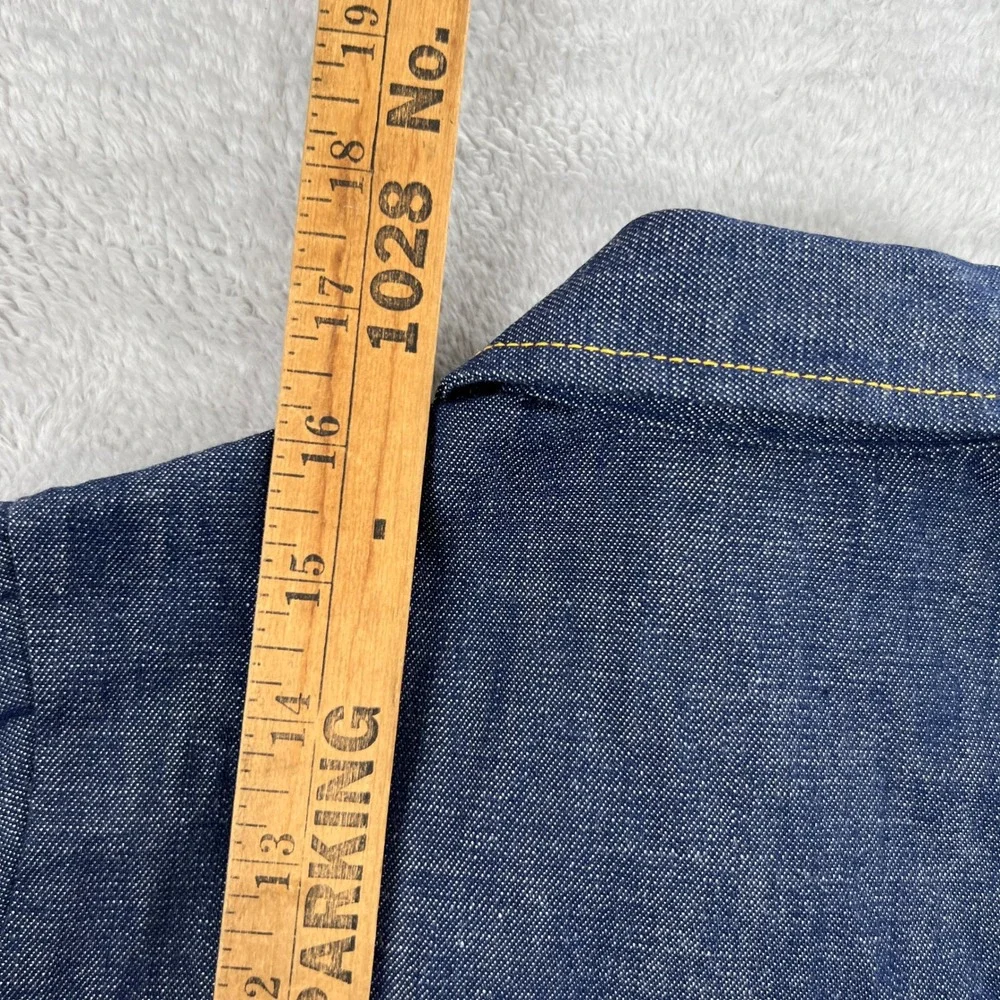 Vintage Health-Tex Selvedge Denim Jacket 4T Blue Kids Western Snap Front Shirt